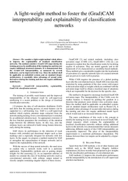 A light-weight method to foster the (Grad)CAM interpretability and
  explainability of classification networks
