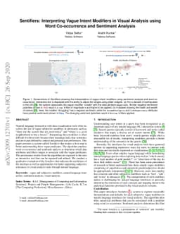 Sentifiers: Interpreting Vague Intent Modifiers in Visual Analysis using
  Word Co-occurrence and Sentiment Analysis