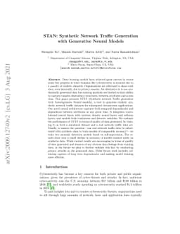 STAN: Synthetic Network Traffic Generation with Generative Neural Models