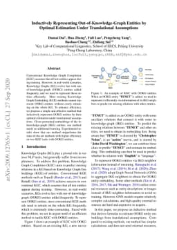 Inductively Representing Out-of-Knowledge-Graph Entities by Optimal
  Estimation Under Translational Assumptions