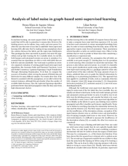 Analysis of label noise in graph-based semi-supervised learning