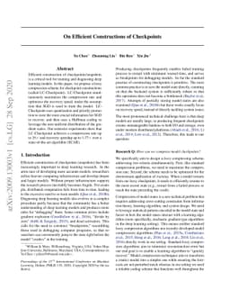 On Efficient Constructions of Checkpoints