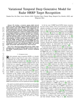 Variational Temporal Deep Generative Model for Radar HRRP Target
  Recognition