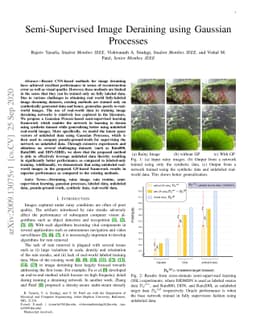 Semi-Supervised Image Deraining using Gaussian Processes