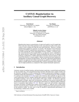 CASTLE: Regularization via Auxiliary Causal Graph Discovery