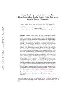 Deep EvoGraphNet Architecture For Time-Dependent Brain Graph Data
  Synthesis From a Single Timepoint