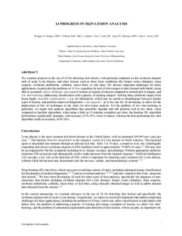 AI Progress in Skin Lesion Analysis