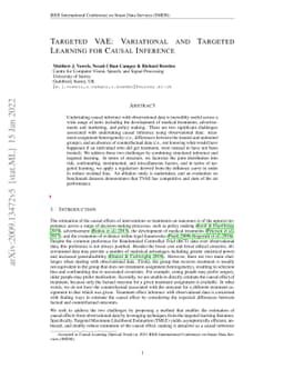Targeted VAE: Variational and Targeted Learning for Causal Inference