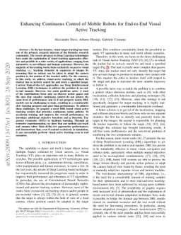 Enhancing Continuous Control of Mobile Robots for End-to-End Visual
  Active Tracking