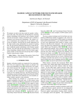 Siamese Capsule Network for End-to-End Speaker Recognition In The Wild