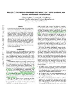 PDLight: A Deep Reinforcement Learning Traffic Light Control Algorithm
  with Pressure and Dynamic Light Duration