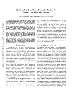 Distributed Online Linear Quadratic Control for Linear Time-invariant
  Systems