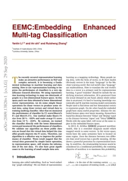 EEMC: Embedding Enhanced Multi-tag Classification