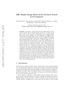 SIR: Similar Image Retrieval for Product Search in E-Commerce