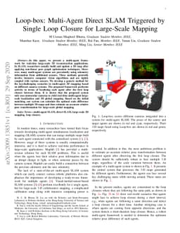 Loop-box: Multi-Agent Direct SLAM Triggered by Single Loop Closure for
  Large-Scale Mapping
