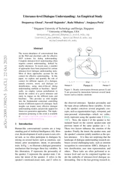 Utterance-level Dialogue Understanding: An Empirical Study