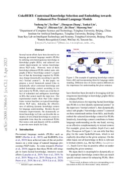 CokeBERT: Contextual Knowledge Selection and Embedding towards Enhanced
  Pre-Trained Language Models