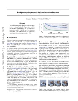 Backpropagating through Fréchet Inception Distance