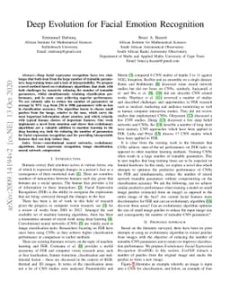 Deep Evolution for Facial Emotion Recognition
