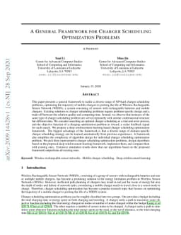A General Framework for Charger Scheduling Optimization Problems