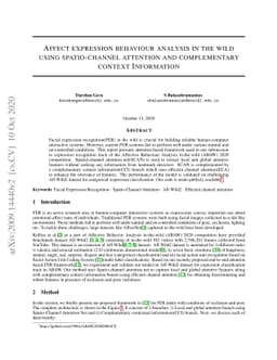 Affect Expression Behaviour Analysis in the Wild using Spatio-Channel
  Attention and Complementary Context Information