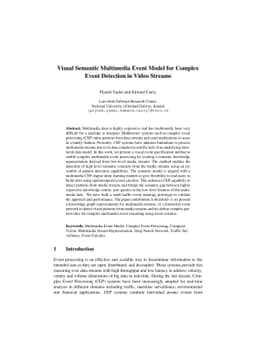 Visual Semantic Multimedia Event Model for Complex Event Detection in
  Video Streams