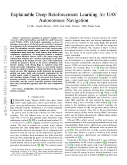 Explainable Deep Reinforcement Learning for UAV Autonomous Navigation