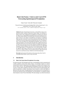 Rain-Code Fusion : Code-to-code ConvLSTM Forecasting Spatiotemporal
  Precipitation