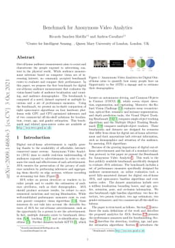 Benchmark for Anonymous Video Analytics