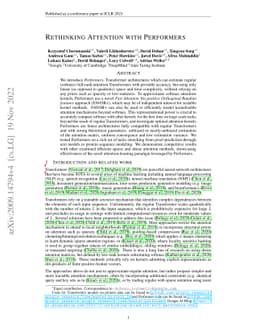 Rethinking Attention with Performers