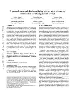 A general approach for identifying hierarchical symmetry constraints for
  analog circuit layout