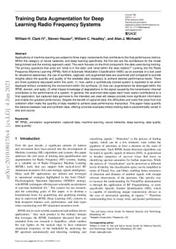 Training Data Augmentation for Deep Learning Radio Frequency Systems