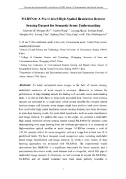 MLRSNet: A Multi-label High Spatial Resolution Remote Sensing Dataset
  for Semantic Scene Understanding