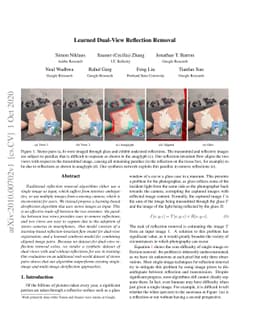 Learned Dual-View Reflection Removal