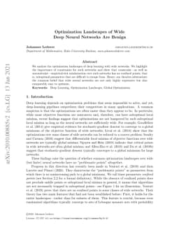 Optimization Landscapes of Wide Deep Neural Networks Are Benign
