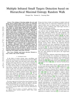 Multiple Infrared Small Targets Detection based on Hierarchical Maximal
  Entropy Random Walk
