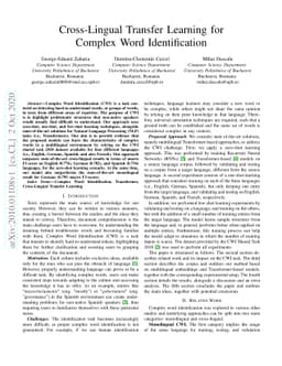 Cross-Lingual Transfer Learning for Complex Word Identification