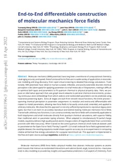 End-to-End Differentiable Molecular Mechanics Force Field Construction