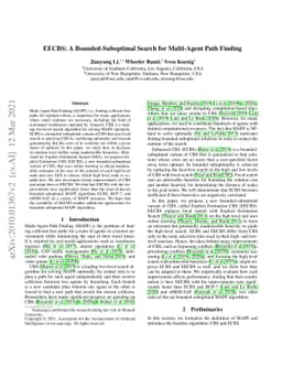 EECBS: A Bounded-Suboptimal Search for Multi-Agent Path Finding