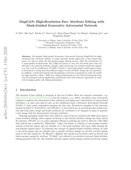 MagGAN: High-Resolution Face Attribute Editing with Mask-Guided
  Generative Adversarial Network