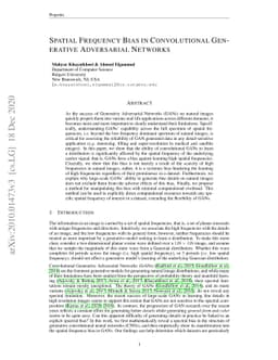 Spatial Frequency Bias in Convolutional Generative Adversarial Networks