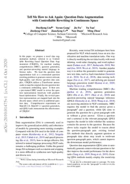 Tell Me How to Ask Again: Question Data Augmentation with Controllable
  Rewriting in Continuous Space