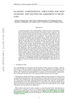 Learning Compositional Structures for Deep Learning: Why
  Routing-by-agreement is Necessary