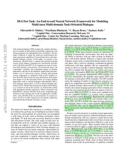 DLGNet-Task: An End-to-end Neural Network Framework for Modeling
  Multi-turn Multi-domain Task-Oriented Dialogue