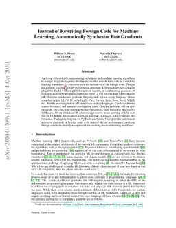 Instead of Rewriting Foreign Code for Machine Learning, Automatically
  Synthesize Fast Gradients