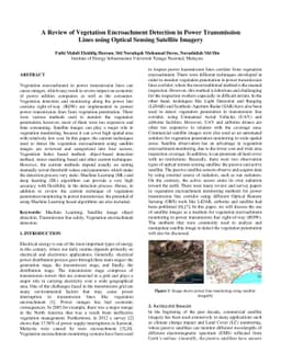 A Review of Vegetation Encroachment Detection in Power Transmission
  Lines using Optical Sensing Satellite Imagery