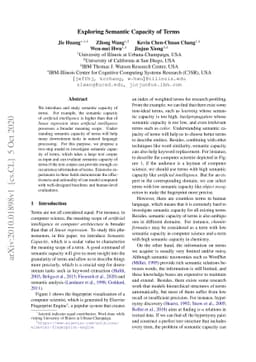 Exploring Semantic Capacity of Terms
