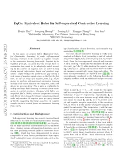 EqCo: Equivalent Rules for Self-supervised Contrastive Learning