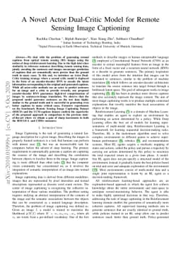 A Novel Actor Dual-Critic Model for Remote Sensing Image Captioning