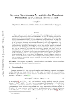 Bayesian Fixed-domain Asymptotics for Covariance Parameters in a
  Gaussian Process Model